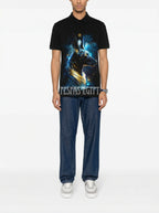 FesFas Doberman-print Polo Shirt | Black