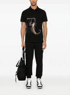FesFas Scorpion-print Polo Shirt | Black