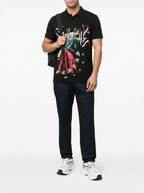 FesFas Virgin Mary-print Polo Shirt | Black