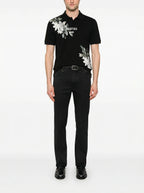 FesFas Floral-print Polo Shirt | Black