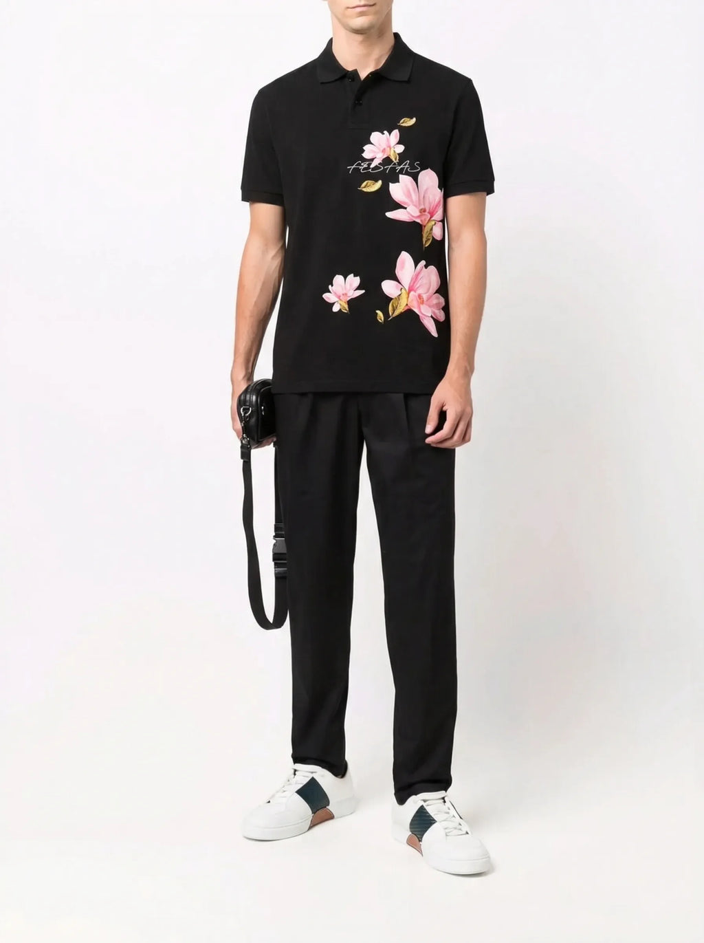 FesFas Floral-print Polo Shirt | Black