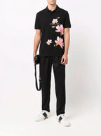 FesFas Floral-print Polo Shirt | Black
