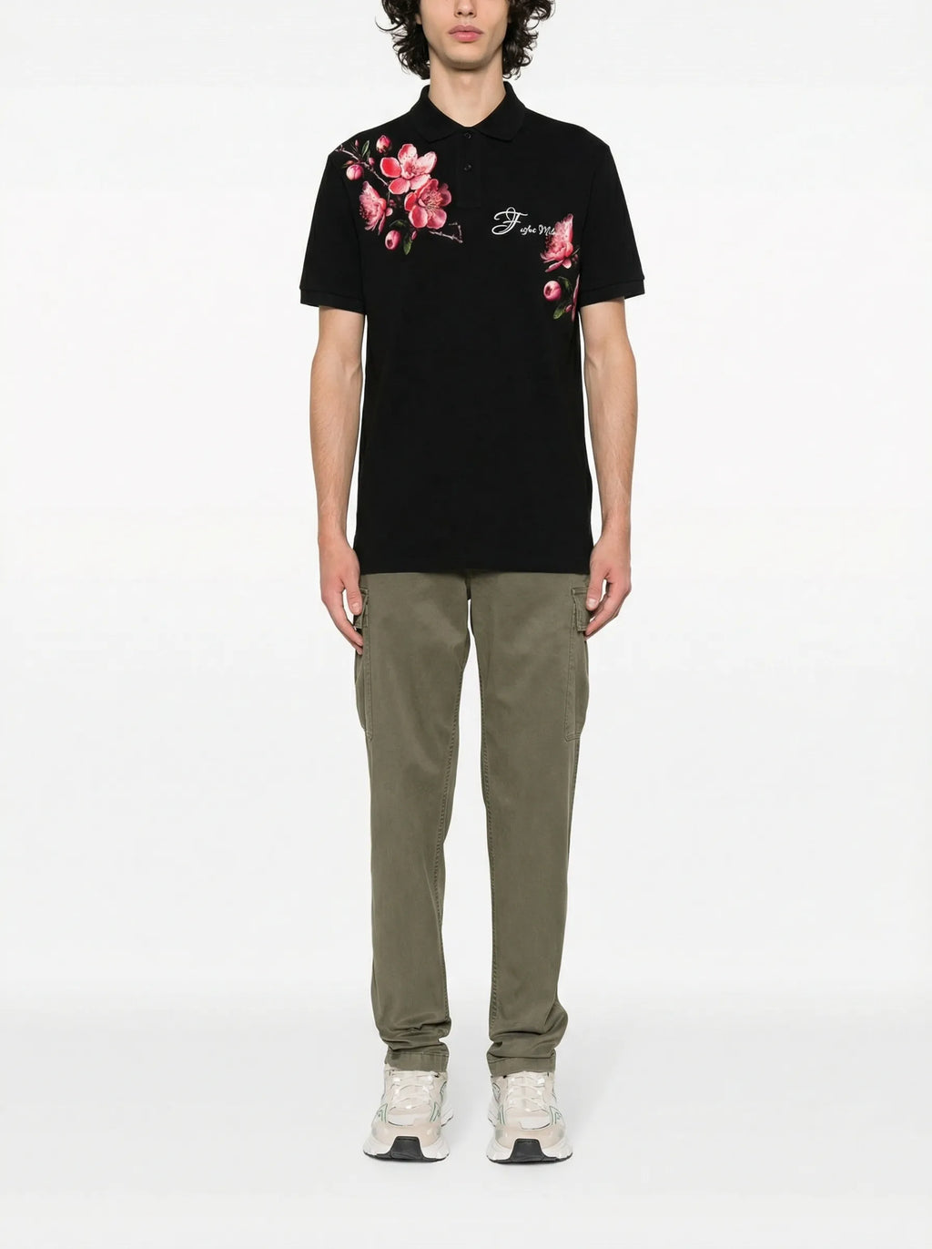 FesFas Floral-print Polo Shirt | Black