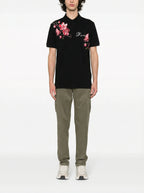 FesFas Floral-print Polo Shirt | Black