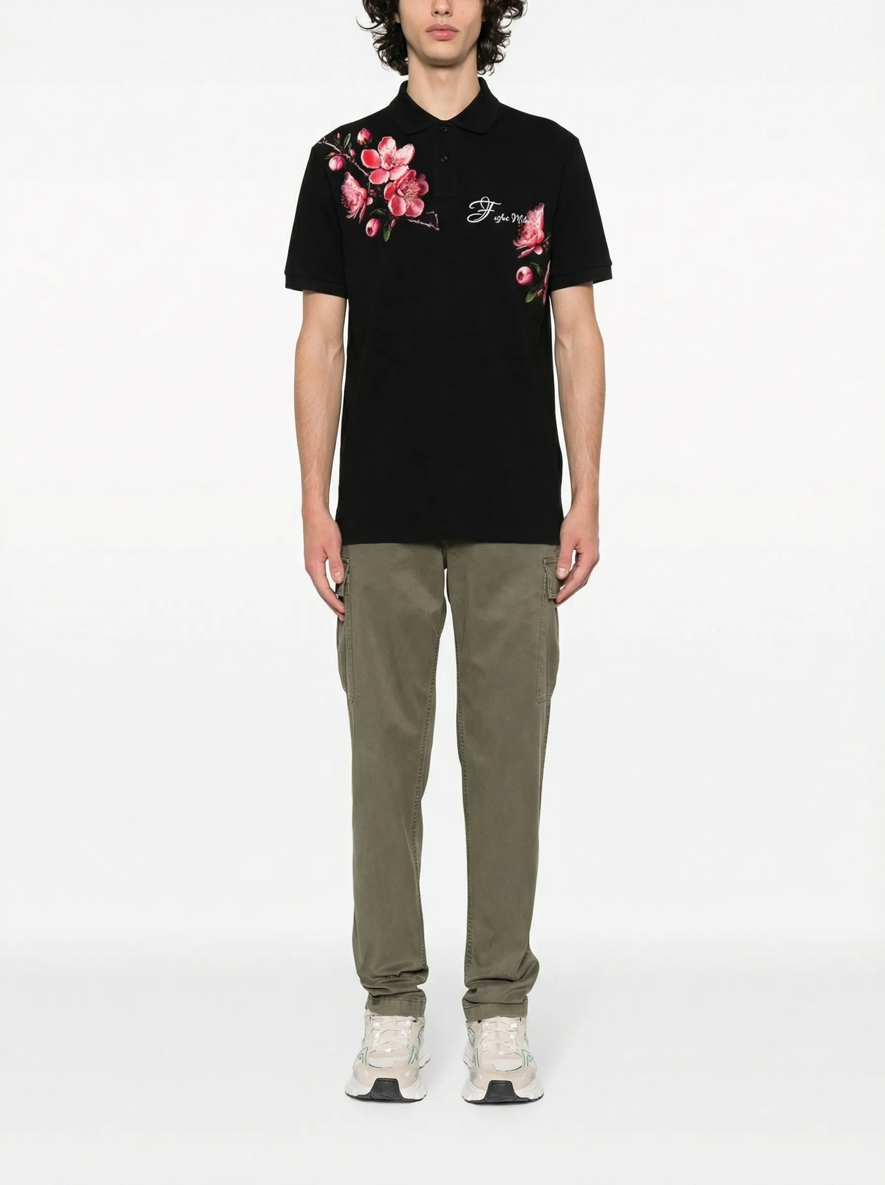 FesFas Floral-print Polo Shirt | Black