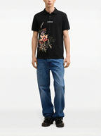 FesFas Floral-print Polo Shirt | Black