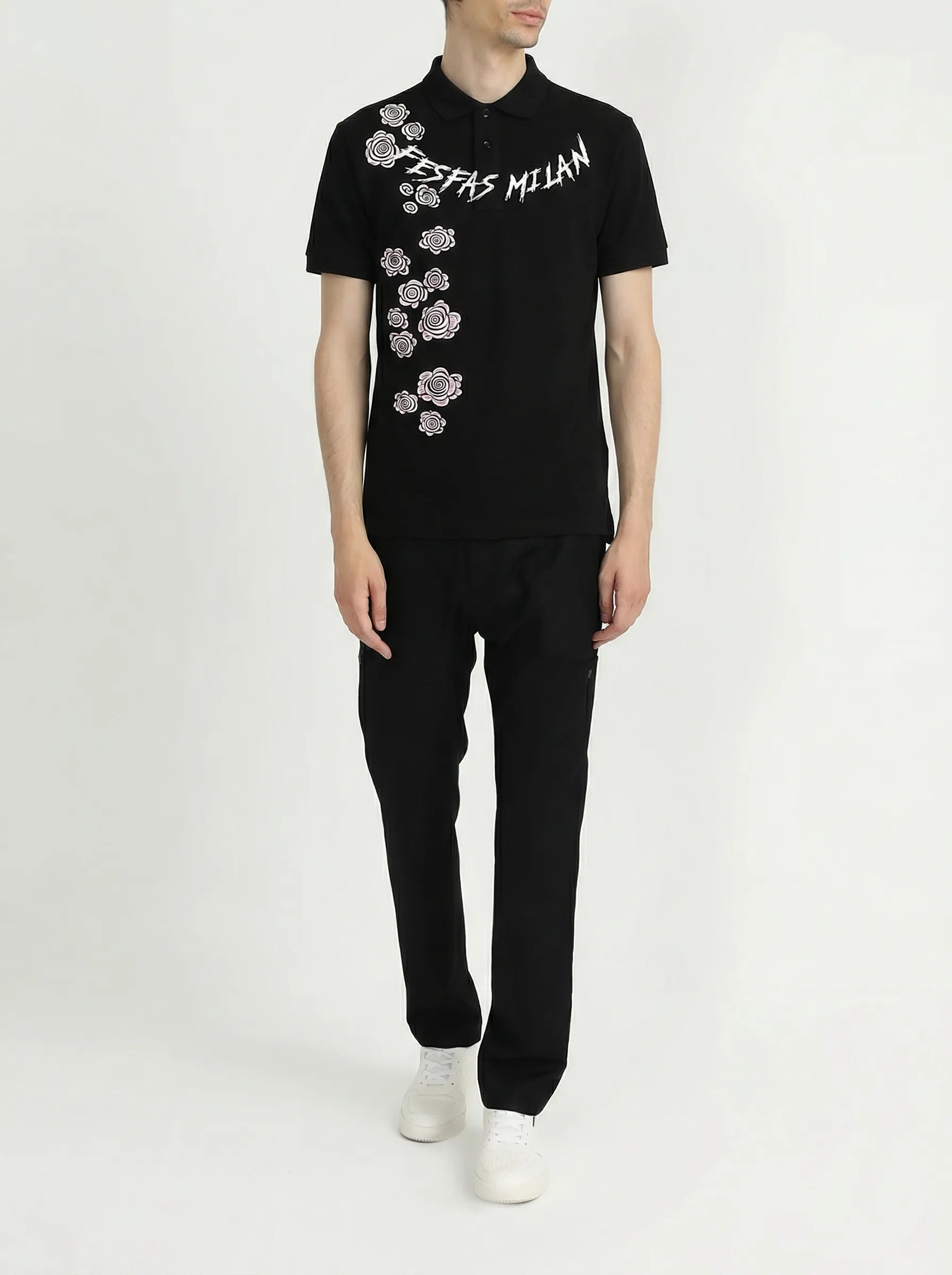 FesFas flowers-print Polo Shirt