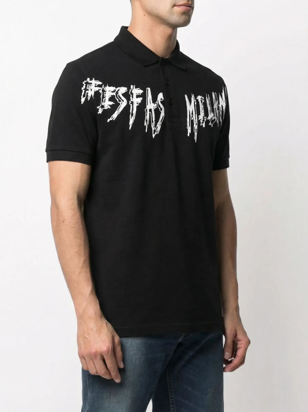 FesFas graphic-print Polo Shirt | Black