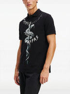 FesFas Snake-print Polo Shirt | Black
