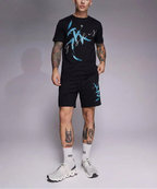 FesFas feathers-print T-shirt Set | Black