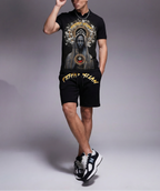 FesFas goddess-print Polo Set | Black