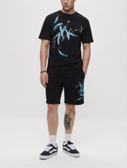 FesFas feathers-print T-shirt Set | Black