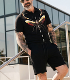 FesFas dragonfly-print Polo Set | Black