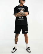 FesFas sport bear-print T-shirt Set | Black