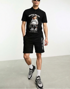 FesFas sport bear-print Polo Set | Black