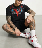 FesFas red feathers-print T-shirt Set | Black