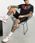 FesFas red feathers-print T-shirt Set | Black