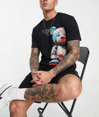FesFas colorful bear-print T-shirt Set | Black