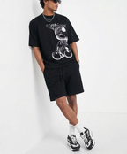 FesFas balloon bear-print T-shirt Set | Black