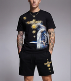FesFas knight-print T-shirt Set | Black