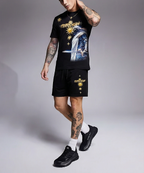 FesFas knight-print T-shirt Set | Black
