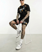 FesFas dragonfly-print T-shirt Set | Black