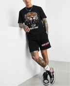 FesFas jaguar-print T-shirt Set | Black
