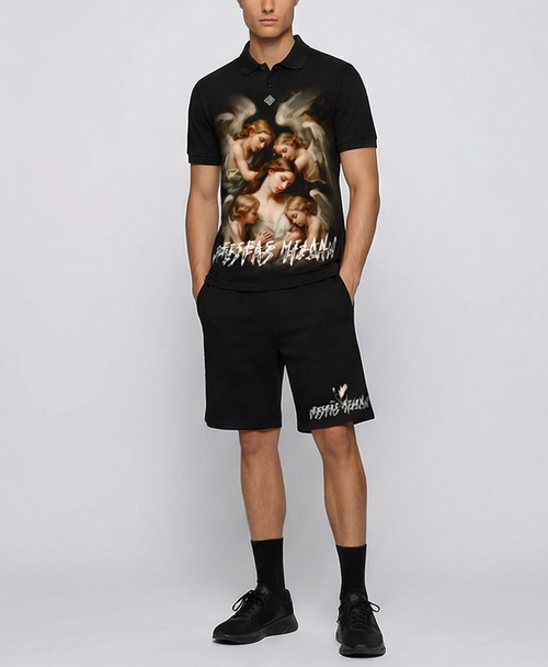 FesFas angels-print Polo Set | Men | Black