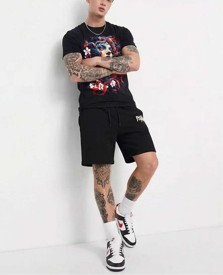FesFas medusa-print T-shirt Set | Black