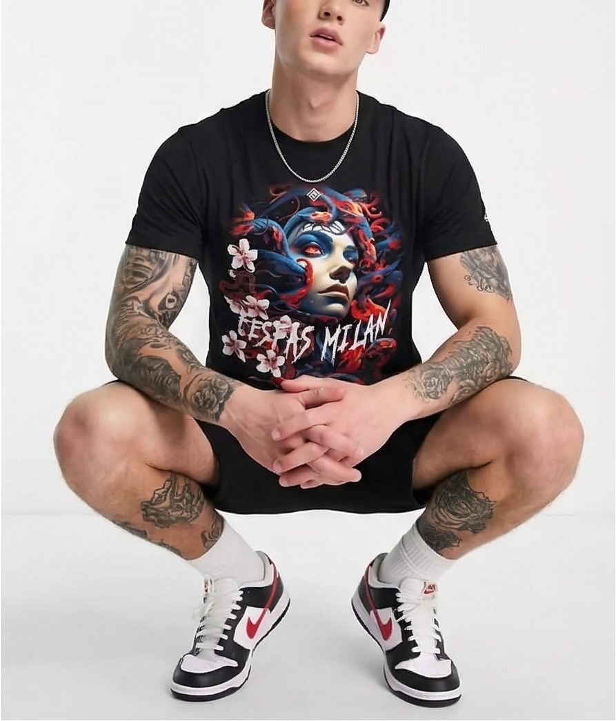 FesFas medusa-print T-shirt Set | Black