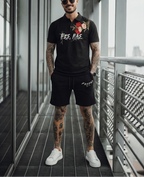FesFas flowers-print Polo Set | Black