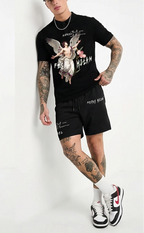 FesFas angel-print Polo Set | Black