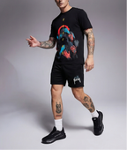 FesFas magic hands-print T-shirt Set | Black