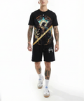 FesFas angel-print T-shirt Set | Black