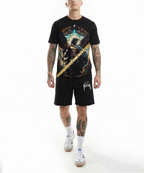 FesFas angel-print T-shirt Set | Black