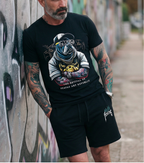 FesFas bulldog-print T-shirt Set | Black