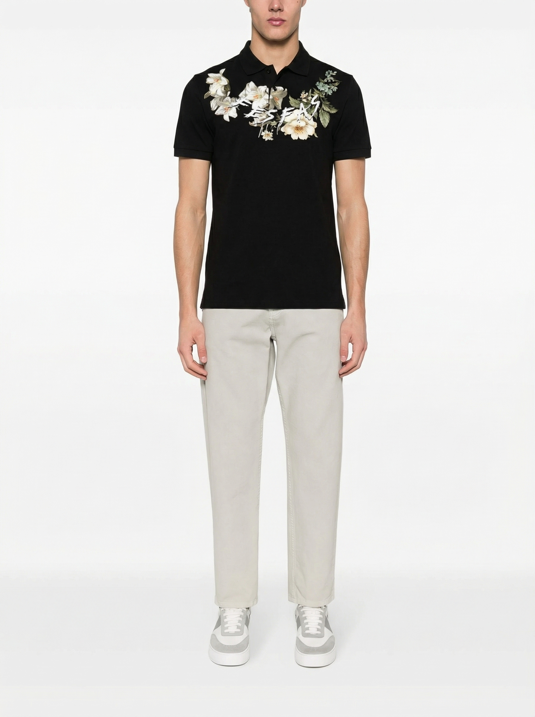 FesFas flowers-print Polo Set | Men | Black