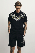 FesFas flowers-print Polo Set | Black