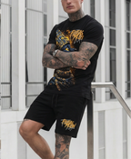 FesFas native cat-print T-shirt Set | Black