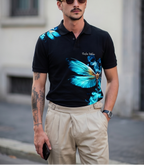 FesFas Dragonfly-print Polo Shirt | Black