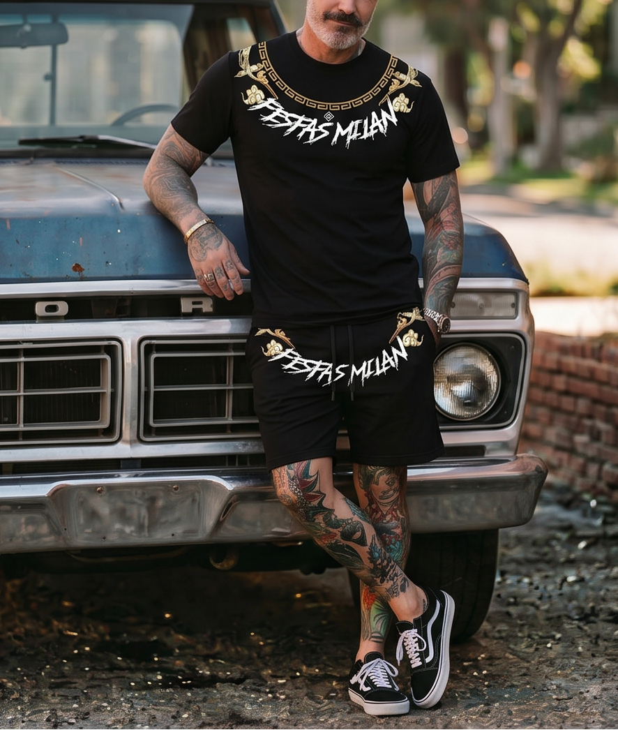 FesFas graphic-print T-shirt Set | Black