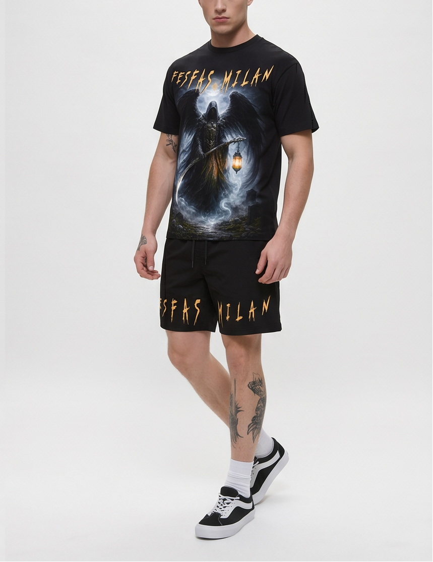 FesFas graphic-print T-shirt Set | Black