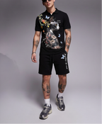 FesFas sphynx-print Polo Set | Black
