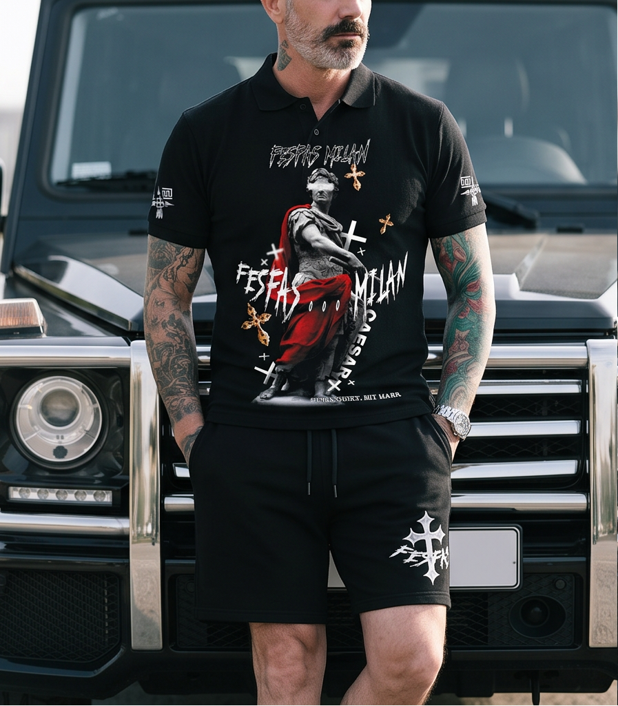 FesFas warrior-print Polo Set | Black