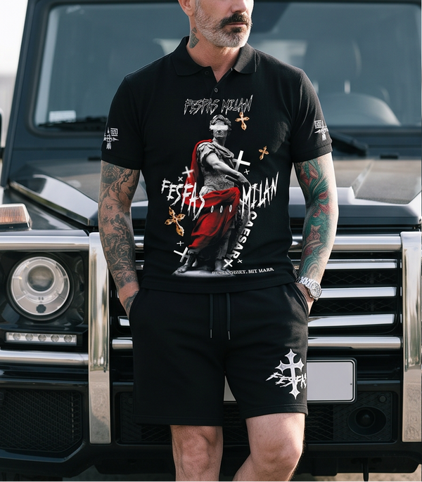 FesFas warrior-print Polo Set | Men | Black