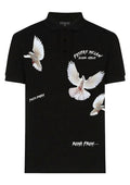 FesFas pigeons-print Polo Shirt | Men | Black