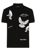FesFas pigeons-print Polo Shirt | Black