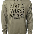 049. Hard Work Works Lightweight Workout Long Sleeve Hooded Gym Cotton Menswear T-Shirts, Hoodie, Sweatshirt