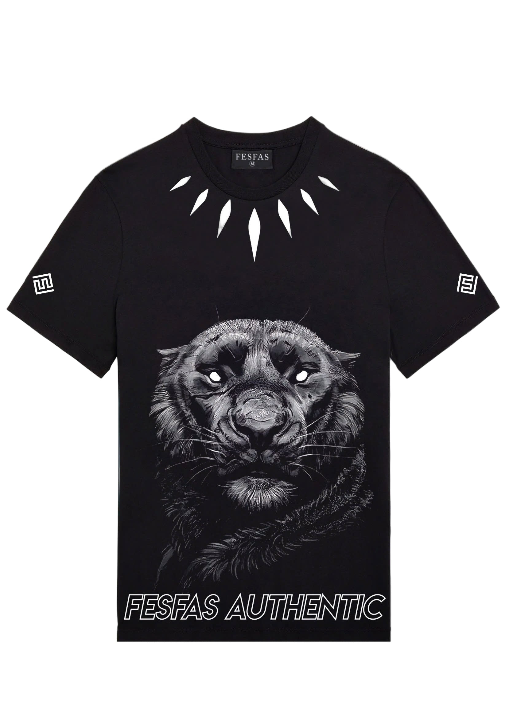 FesFas tiger-print T-shirt | Black