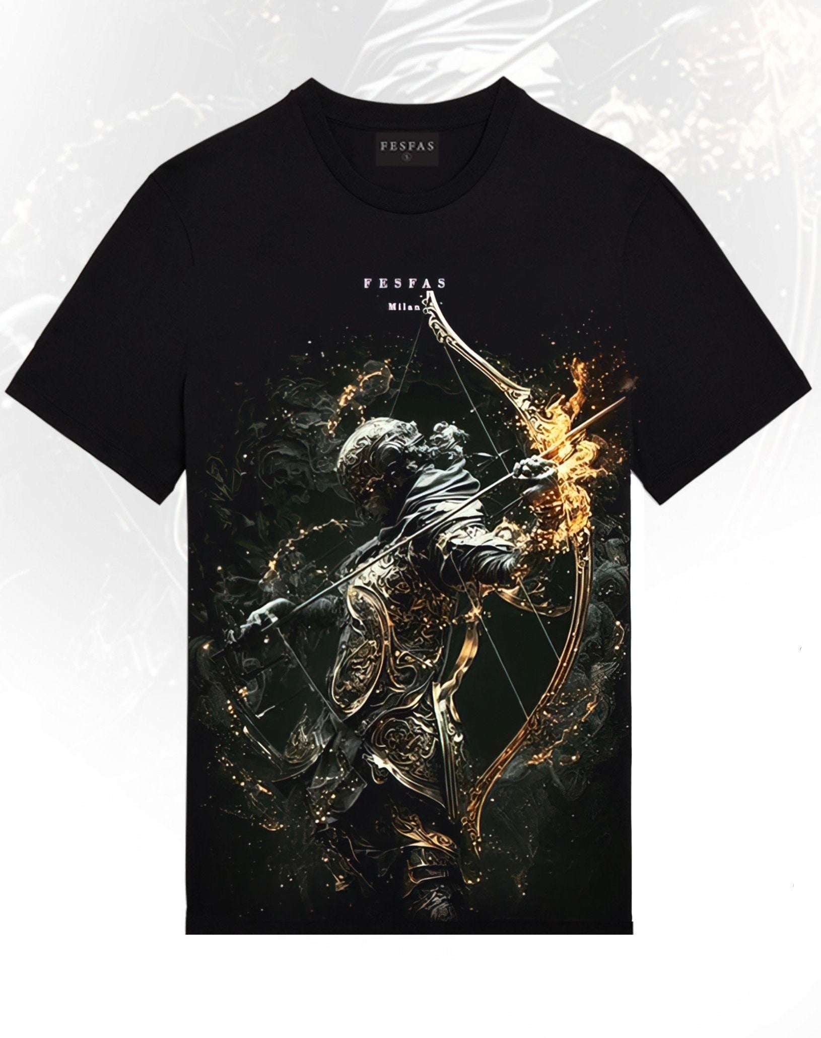 FesFas knight-print T-shirt | Black